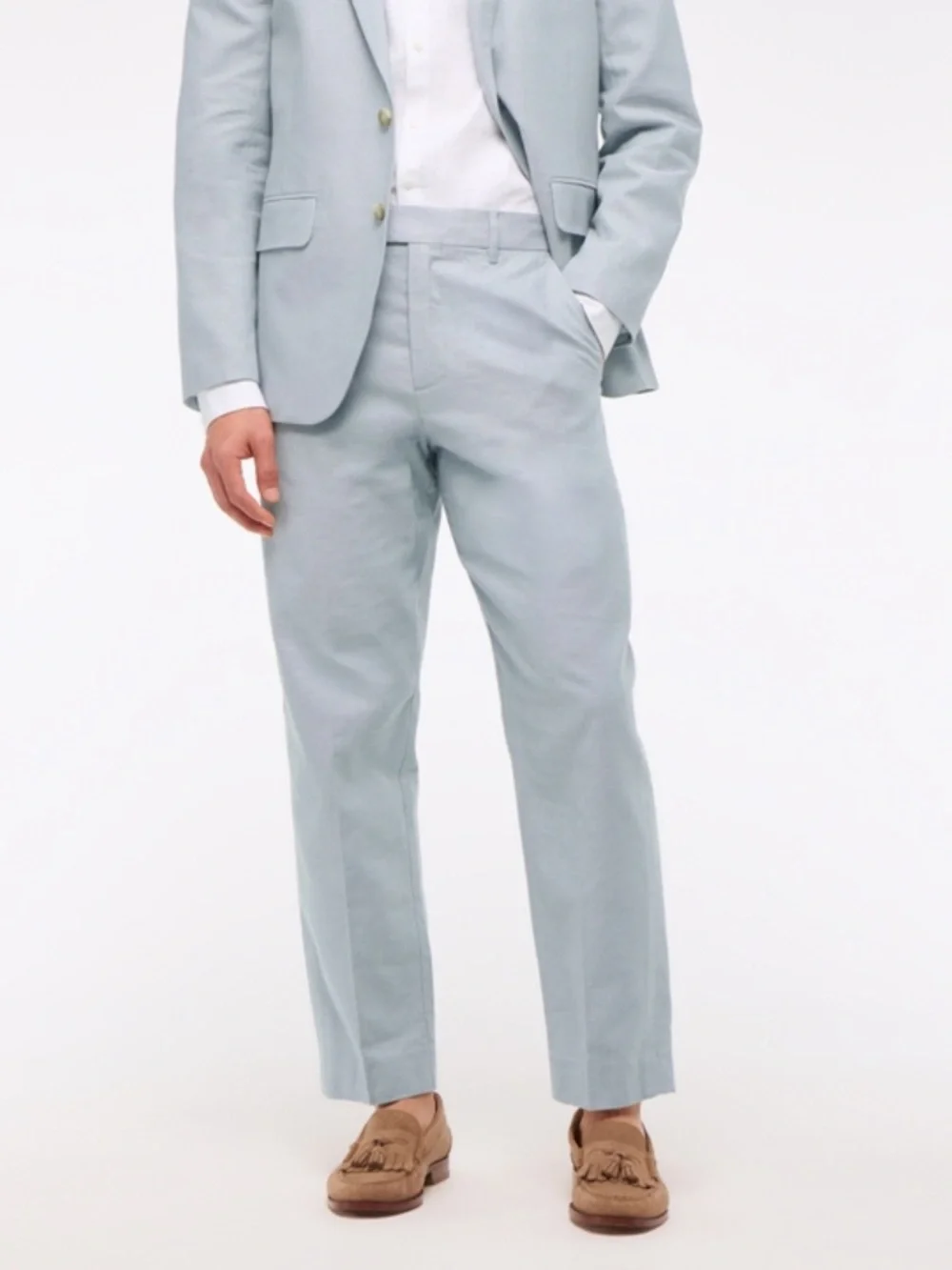 Abercrombie & Fitch Men’s Collins Linen-Blend Suit Pants